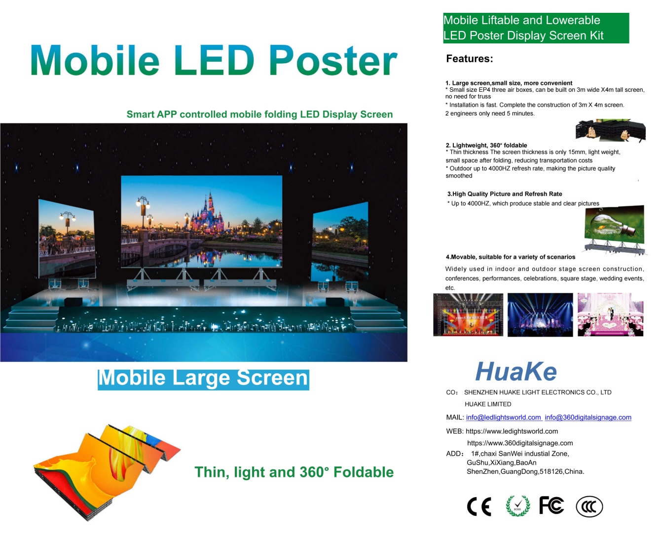 Foldable and Liftable LED Display Screen – 360DigitalSignage