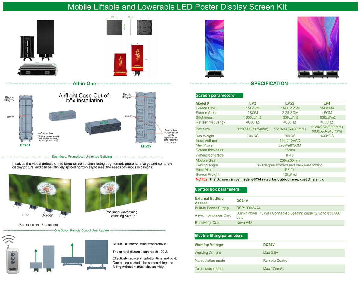 Foldable and Liftable LED Display Screen – 360DigitalSignage